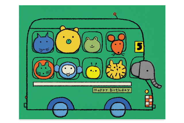 Greeting Card - Birthday Bus