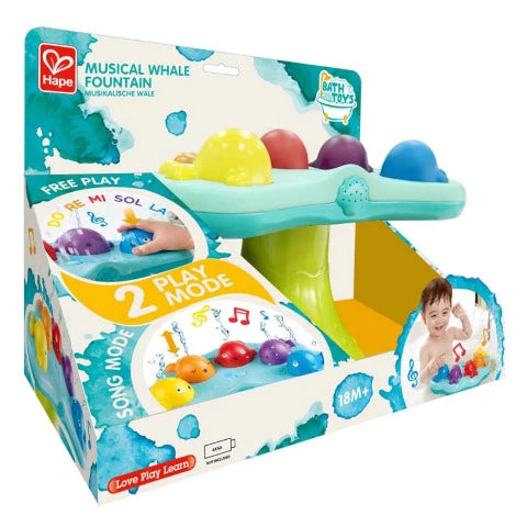 Hape Bath Musical Whale Fountain Treasure Island Toys