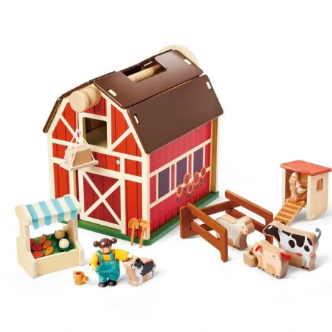 Hape Dollhouse Happy Farm Playset - Treasure Island Toys