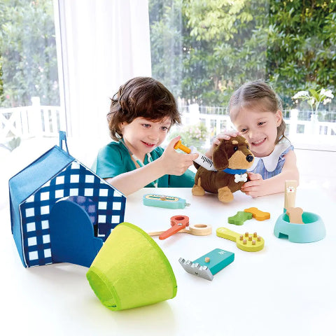Hape Pretend Puppy Care Clinic Vet Set - Treasure Island Toys