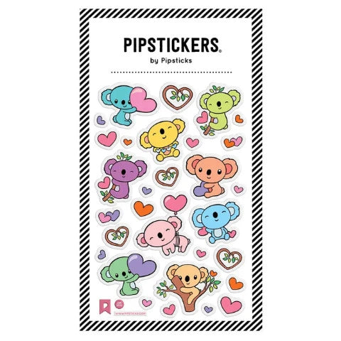 Pipsticks Glitter Puffy Stickers Pastel Koalas - Treasure Island Toys