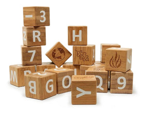 Kinderfeets Bamboo ABC Wooden Blocks