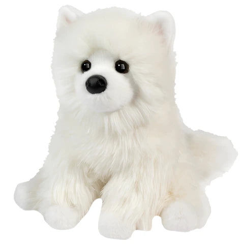 Douglas Cuddle Dog Opo White Pomeranian - Treasure Island Toys