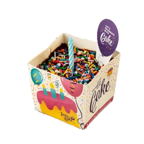 InstaCake  Cake in a Card - Happy Birthday Teal, Double Chocolate - Treasure Island Toys