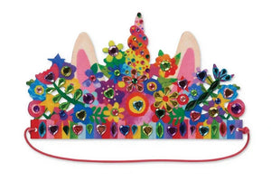 Crocodile Creek Art Jewel Art Crown Unicorn Flowers