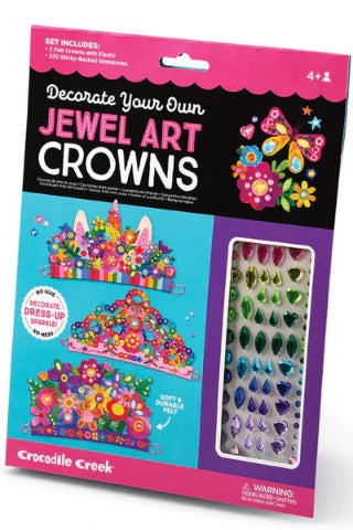 Crocodile Creek Art Jewel Art Crown Unicorn Flowers - Treasure Island Toys