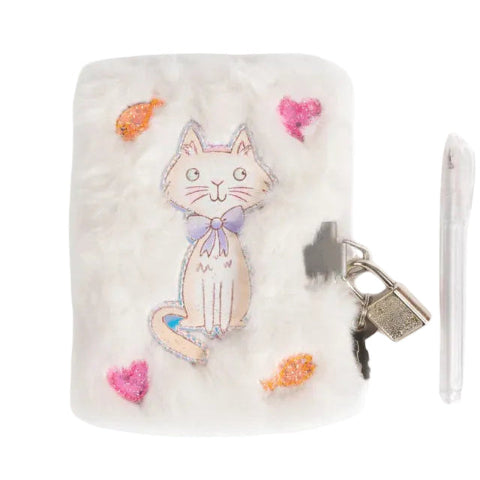 Great Pretenders Stationery - Furry Friends Journal, Cuddle Cat White