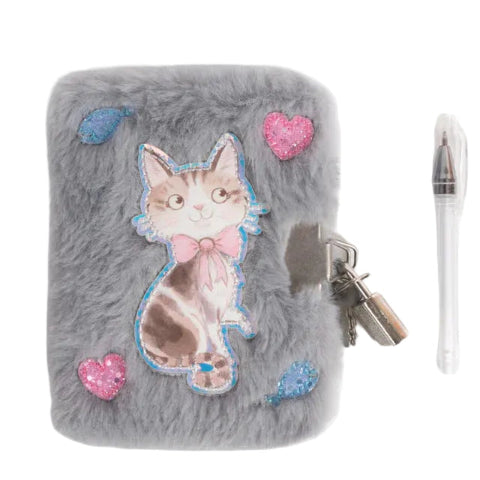 Great Pretenders Stationery - Furry Friends Journal, Cuddle Cat Grey