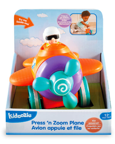 Kidoozie Press 'N Zoom Plane - Treasure Island Toys