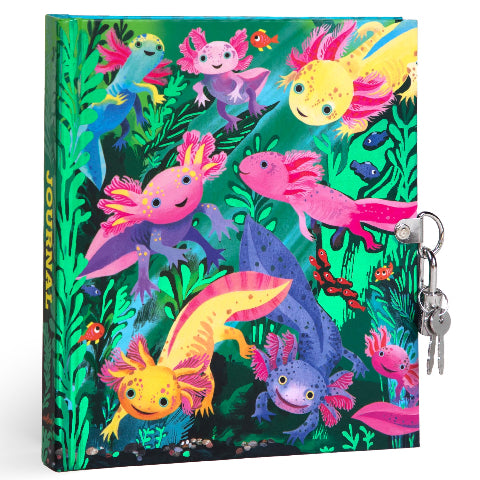 eeBoo Locked Journal Axolotl