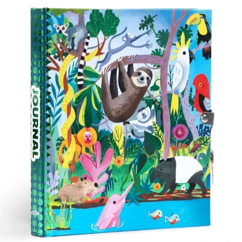 eeBoo Locked Journal Rainforest Animals - Treasure Island Toys