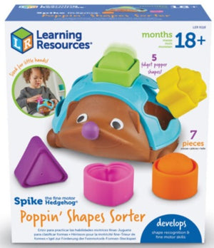 Learning Resources Spike the Fine Motor Hedgehog Poppin' Shapes Sorter - Treasure Island Toys