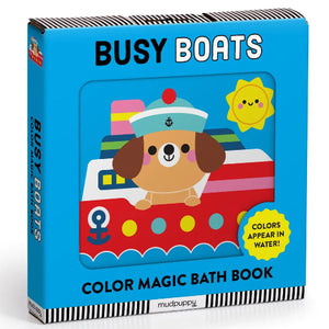 Galison Mudpuppy Color Magic Bath Book Busy Boats