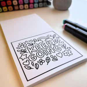 Oh Color Me Inspiring Doodles Mini Colouring Book - Treasure Island Toys
