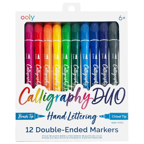 Ooly Calligraphy Duo Chisel and Brush Tip Markers - Treasure Island Toys