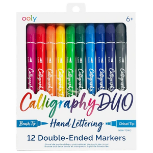 Ooly Calligraphy Duo Chisel and Brush Tip Markers - Treasure Island Toys
