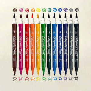 Ooly Calligraphy Duo Chisel and Brush Tip Markers - Treasure Island Toys