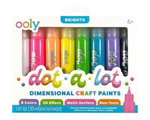 Ooly Dot-a-Lot 3D Dimensional Craft Paint - Brights - Treasure Island Toys
