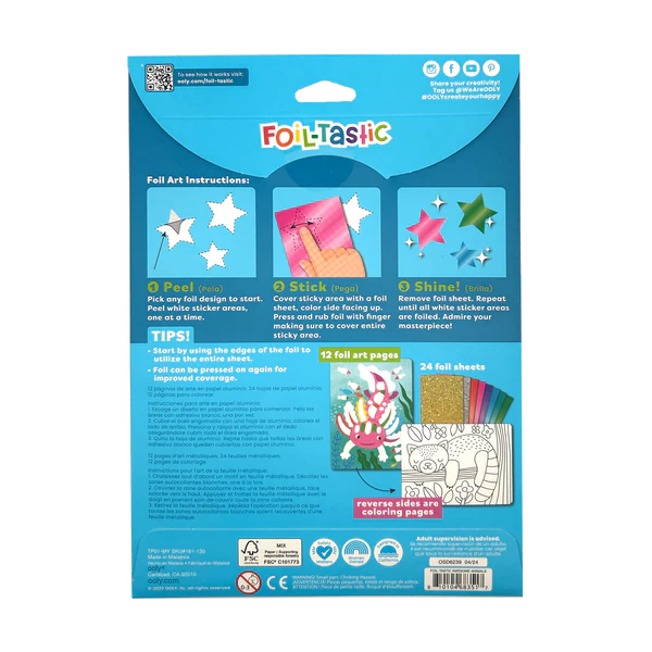 Ooly Foil-tastic Foil Art Kit: Awesome Animals