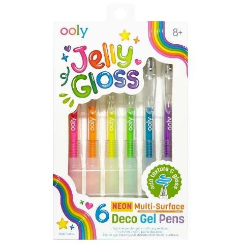 Ooly Jelly Gloss Neon Multi-Surface Deco Gel Pens - Treasure Island Toys
