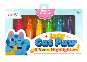 Ooly Lucky Cat Paw: Scented Neon Highlighters - Treasure Island Toys