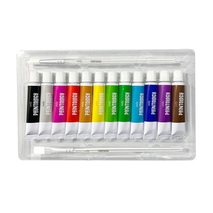 Ooly Paintology Acrylic Paints + 2 Brushes - Classic Colours