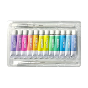 Ooly Paintology Acrylic Paints + 2 Brushes - Pastel Colours