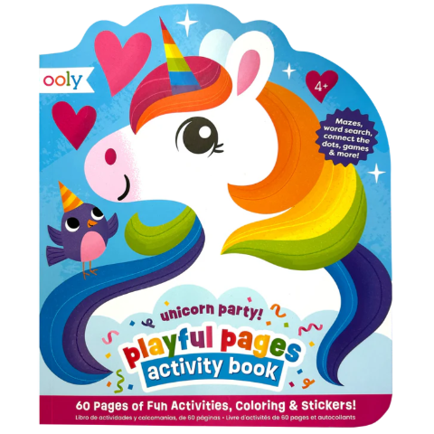 Ooly Playful Pages Activity Book - Unicorn Party - Treasure Island Toys