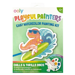 Ooly Playful Painters Easy Watercolour Painting Kit - Chills & Thrills Dinos - Treasure Island Toys