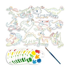 Ooly Playful Painters Easy Watercolour Painting Kit - Chills & Thrills Dinos - Treasure Island Toys