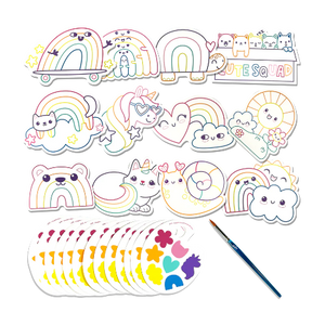 Ooly Playful Painters Easy Watercolour Painting Kit Rainbow Cuties - Treasure Island Toys