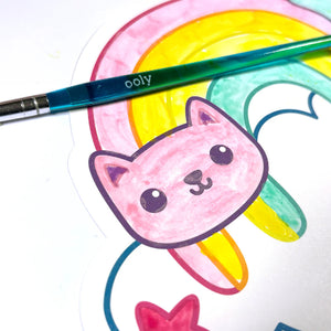 Ooly Playful Painters Easy Watercolour Painting Kit Rainbow Cuties - Treasure Island Toys