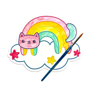 Ooly Playful Painters Easy Watercolour Painting Kit Rainbow Cuties - Treasure Island Toys