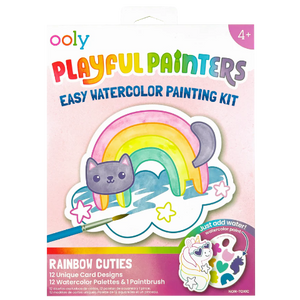 Ooly Playful Painters Easy Watercolour Painting Kit Rainbow Cuties - Treasure Island Toys