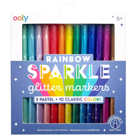 Ooly Rainbow Sparkle Glitter Markers - Treasure Island Toys