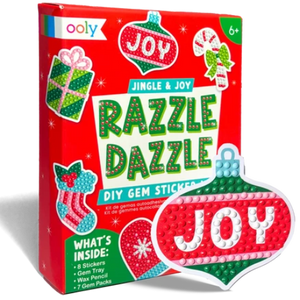 Ooly Mini Razzle Dazzle: D.I.Y. Gem Sticker Kit - Jingle & Joy - Treasure Island Toys