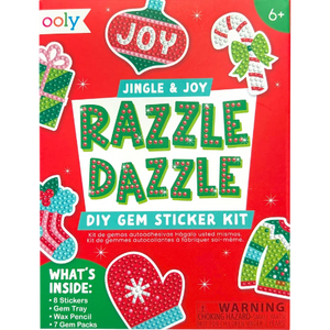 Ooly Mini Razzle Dazzle: D.I.Y. Gem Sticker Kit - Jingle & Joy - Treasure Island Toys