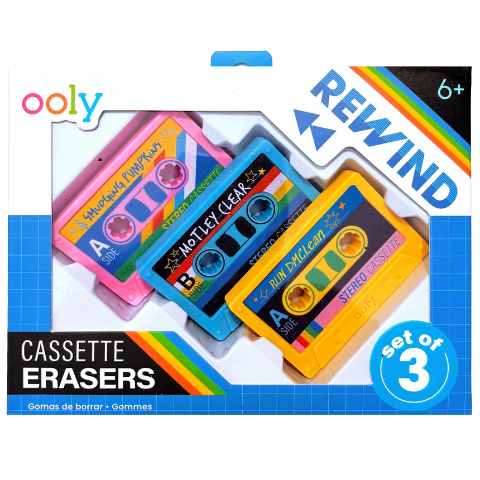 Ooly Rewind Cassette Erasers - Treasure Island Toys