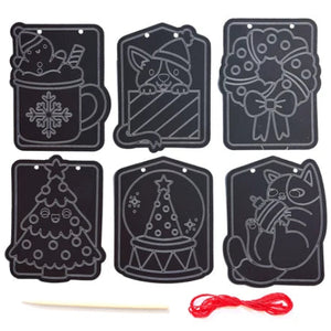 Ooly Mini Scratch & Scribble: Window Banner Kit - Festive Friends - Treasure Island Toys