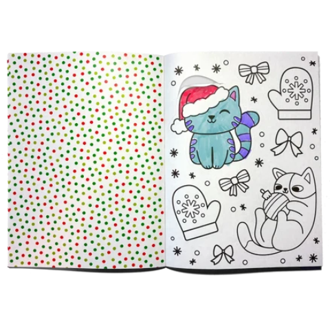 Ooly Stickiville: Color-in' Sticker Book - Jolly Cheer Doodles - Treasure Island Toys