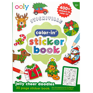 Ooly Stickiville: Color-in' Sticker Book - Jolly Cheer Doodles - Treasure Island Toys