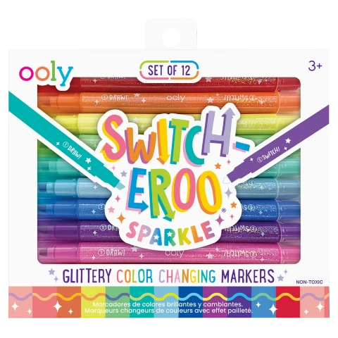 Ooly Switch-Eroo Sparkle Glittery Color Changing Markers - Treasure Island Toys