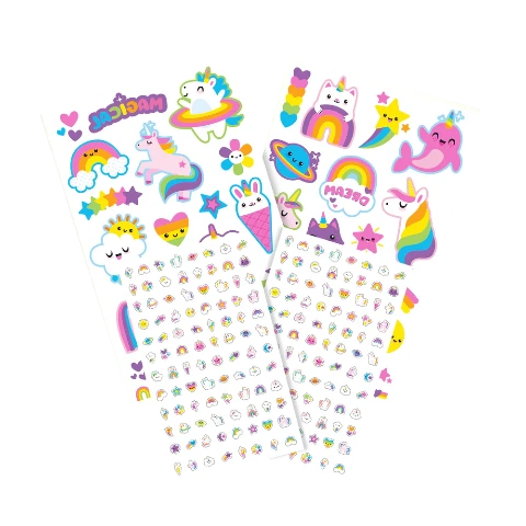 Ooly Tattoo-Palooza Tattoos & Nail Stickers - Unicorns & Rainbows - Treasure Island Toys