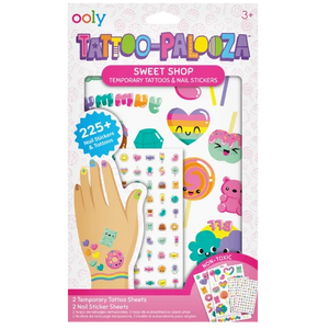 Ooly Tattoo-Palooza Tattoos & Nail Stickers - Sweet Shop - Treasure Island Toys