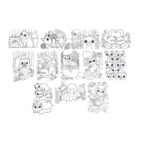 Ooly Undercover Art Hidden Patterns Colouring Smitten Kittens - Treasure Island Toys