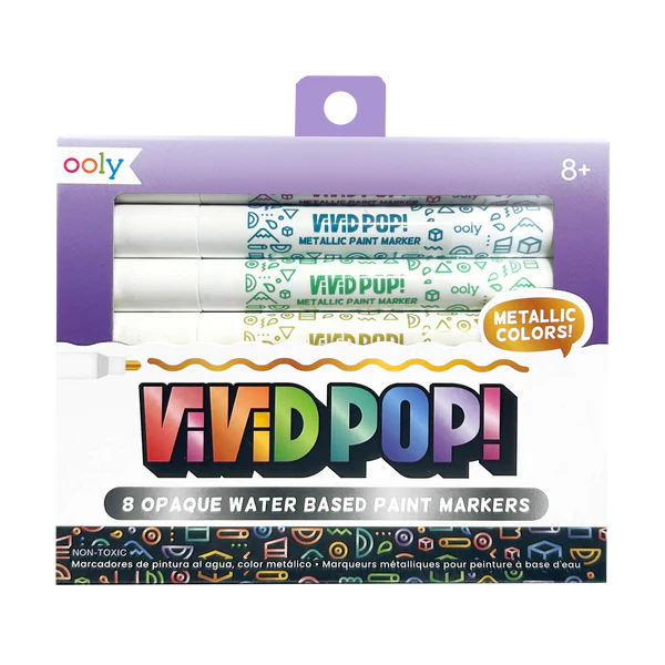 Ooly Vivid Pop! Water Based Markers: Metallic