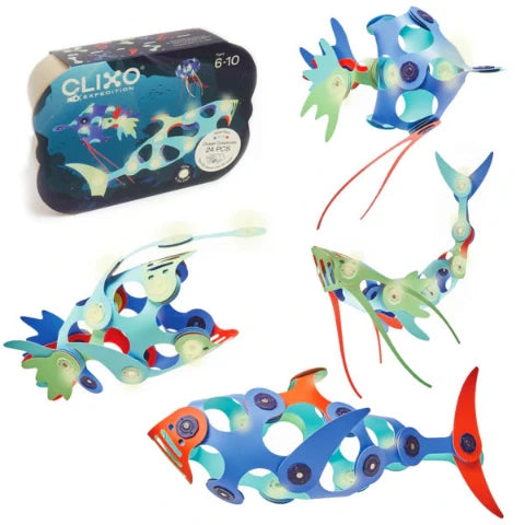 Clixo Ocean Creatures Pack - Treasure Island Toys