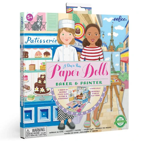 eeBoo Paper Dolls - A Day in Paris - Treasure Island Toys