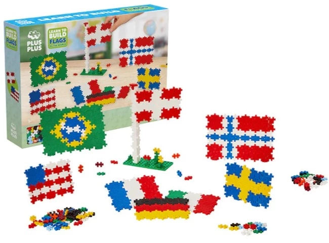 Plus-Plus Learn to Build Flags of the World - Treasure Island Toys