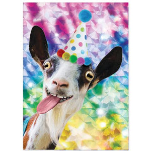 Greeting Card Birthday - Goofy Goat